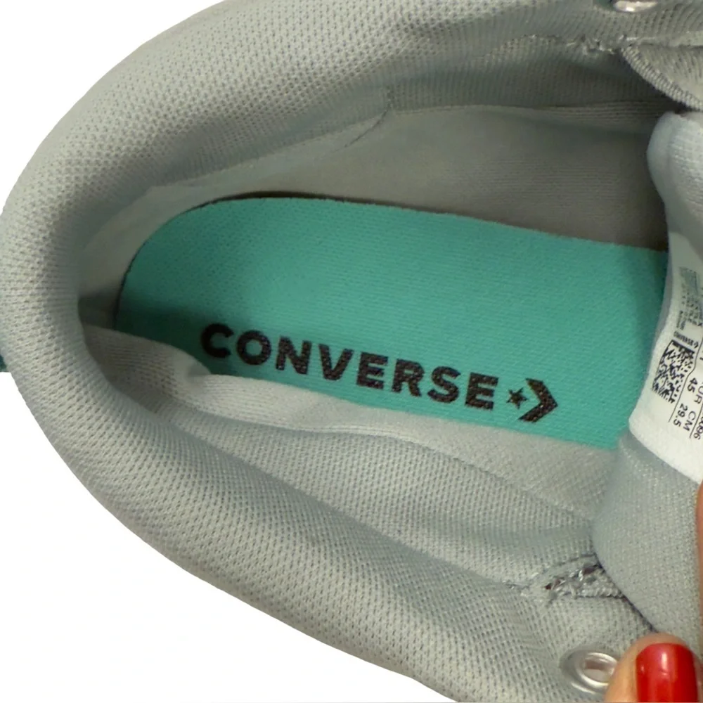 Converse Men's Street Canvas Mid Top Sneaker, Ash Stone/Mason/Washed Teal, 11 US - Picture 6 of 9